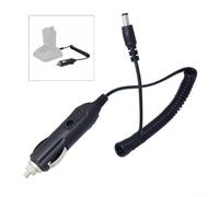 PureBowlic 12V Spring-Loaded Car for CHARGER Cable For Walkie-Talkie, 1.5m Retractable Extension With 2.5mm X 5.5mm DC, For BF-UV-5R And Mobile Radios