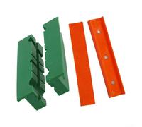 PureBowlic 2 Pack 6 Inch Magnetic Vise Jaw Pads Soft for TPU Protective Covers V-Shape and Plain Weave Dual Shape Embedded Magnets Bench Vise Drill Press Orange Green for Workshop Clamp