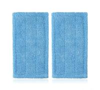 PureBowlic 2 Pack Microfiber Mop Pads For Swiffer Sweeper, Reusable Wet Dry Flip Mop Cloths With Scrubbing Strips For Hardwood Tile Laminate Marble Floors, Machine Washable Cleaning Refills