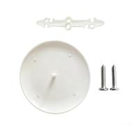 PureBowlic 2 Pack Paintable White Ceiling Covers Plate For 3.5 To 5 Inch Holes, ABS Electrical Box Covers For Light Fan Smoke Detector, Round Hole Repair Patch With Screws