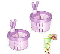 PureBowlic 2 Pcs Rabbit Ear Sink Drain Strainer, Press-to-Dump Kitchen Sink Filter Basket For One-Touch Lifting Stopper For Efficient Food Waste Catching And Clog Prevention In Utility Sinks, Green(3)