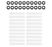 PureBowlic 20 Pack 80Mm Garage Door Hinge Silent Roller Sleeves, PP And Metal Buffer Washers For Quiet Operation, Reduces Squeaking Noise, Easy Install For Nuts For Most Doors