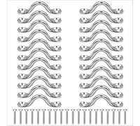 PureBowlic 22 Pcs M5 Stainless Steel U Hook Wall Mount Rope Fastener Tie Down Hardware,For Screws,For Secure Indoor Outdoor Tool Organization And Storage Solutions Silver