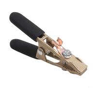 PureBowlic 260A Earth Cable Clamp Brass Grounding Pliers 40Mm Opening A-Shape For Argon Welding Gas Shielded Resistance Stud Heavy Duty Industrial Use Secure Grip