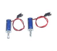 PureBowlic 2Pcs DC6V-24V Push-Pull Solenoid Valve for Express Lock Vending Machine, 0.2s for RAPID Response Self-Reset Electromagnet, 500k Cycles Life, Gray Blue 37x14.3x10mm (DC6V-1.5A)