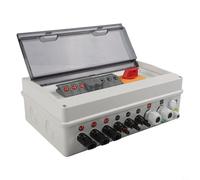 PureBowlic 3 In 1 Out 1000V Solar PV Combiner Box IP65 Waterproof Enclosure DC Overvoltage Overload Protection Real-Time Detection For Rooftop Photovoltaic Power Station PVC Solar Distribution Box