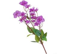 PureBowlic 3 Prong Lace Artificial For Cherry Blossom Silk Flower With Flexible Wire Stems, Realistic Fake Flowers For Home Wedding Hotel Party Decor, 46Cm Pink(Purple)