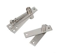 PureBowlic 360 Degree Rotating Concealed Bookcase Hinge, Heavy Duty Stainless Steel Pivot Hinge For Secret Door, Top And Bottom Floor Mounted Door Hardware, Silver 130X24mm