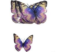 PureBowlic 3D Butterfly Wall Decals, Vibrant PVC Waterproof Sticksers For Home Decor, Wedding Party, Window And Furniture, Easily Apply With Tape, 12 Pieces Set(PY18008-13.5 * 14.5cm)