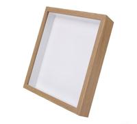 PureBowlic 3D Shadow Box Frame 7 Inch with 5cm Depth for Dried Flowers and Figurines, DIY Display Case Made of Density Board for Home Decor Wedding Memories Wood Color(Wooden color)