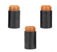 PureBowlic 3Pcs Plasma Retaining Cap 220854 For Hypertherm 45XP 65 85 105 HRT MRT, Copper Consumable For Smooth Cutting On Steel Aluminum, Black Replacement Part