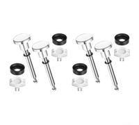 PureBowlic 4-Pack Chrome Diverter Repair Kit For Bathtub Spouts, Leak-freely ABS Valve Stems With Rubber Seals, Easily Install Replacement Parts To Restore Shower Pressure, Silver