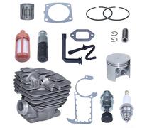 PureBowlic 47Mm Cylinder Assembly 17-Piece Kit for MS360 MS361 MS341 Chainsaw Replaces 11350201202 11350201210 Metal Engine Block with Gaskets Easy Installation Long-Lasting for Outdoor Equipment