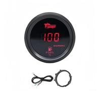 PureBowlic 52MM Digital Car Fuel Level Gauge //12V /0-100% LED Display//, 240-33 Ohms Sensor Compatible, Red Backlight Dashboard Meter For Vehicle Monitoring(Red)