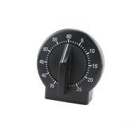 PureBowlic 60 Minute Mechanical R With Pendulum, Manual Wind Countdown Clock For Kitchen Office Study, No Battery Required, Compact Desktop Alarm R, White And Black Colour Options Available(Black)