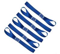 PureBowlic 6Pcs Soft Loop Ratchet Tie Down Straps For Motorcycle, 1500LB Load Capacity Nylon Luggage Straps With Twisted Ends, Blue, 30.5cm