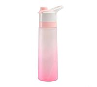 PureBowlic 700ml Spray Water Bottle Built for Durability with Handle and Drinking Straw for Hiking Running Gym Travel Light Weight and Practical Design (Pink)