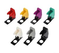 PureBowlic 7Pcs LED for TOGGLE Switch Covers,For Missile Flick Guard, 12V Car Dashboard Protection, Spring-Loaded Shrapnel Design, 12Mm Button Head, Multi-Color Set,For Auto Interior