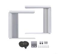 PureBowlic Adjustable AC Side Panels For Window Air Conditioner Insulation Kit Blocks Drafts Dustproof Easy Install Foldable White PVC ABS 291X323mm 277X349mm Fits Most Units(291 * 323mm)