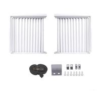 PureBowlic Adjustable AC Side Panels For Window Air Conditioner Insulation Kit Blocks Drafts Dustproof Easy Install Foldable White PVC ABS 291X323mm 277X349mm Fits Most Units(277 * 349mm)