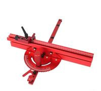 PureBowlic Aluminium Alloy Precision Miter Gauge For Table Saws With Flip Stop, Metric Scale & Angle Lock, Fits 30Mm/45mm T-Track, Red Woodworking Hand Tool Accessory