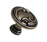PureBowlic Antique Brass Cabinet Knobs Zinc Alloy Vintage Drawer Pulls for Kitchen Cupboard Dresser 1.65 Inch Bronze Handles with Screws 6 Pack Ergonomic Grip Yellow Sturdy Metal Easy Install(1)