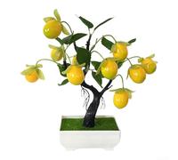 Purebowlic Artificial Fruit Bonsai With Realistic Lemons Small