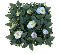 PureBowlic Artificial Green Panel 30x30cm, Realistic Fake Plant Decor for Shop Fronts, Commercial Displays & Gardens, Plastic Grass Tiles for Modular Design for Indoor Use - Green(A)