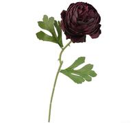 PureBowlic Artificial Peony Flower Single Stem, Realistic Silk Cloth Fake Bloom With Flexible Wire For Wedding Home Office Decor, Elegant Floral Arrangement Centrepiece(Deep purple)