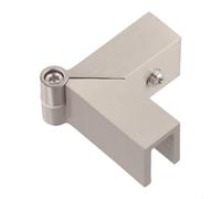 PureBowlic Brass Glass Clamp Holder For 8-12mm Glass Bathroom Support Polished Frosted Finish Concealed Design Hardware Included Chrome Nickel Black Easy Installation(Nickel)