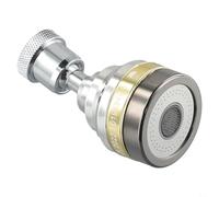 PureBowlic Brass Kitchen Tap Head Aerator Extender 3 Adjustable Levels Anti-Splash Flow 360 Rotating Faucet Sprayer For Round Taps 20Mm 24Mm With Adapter Washers Leak-Proof Flexible(5.7CM)