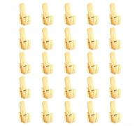 PureBowlic Brass Quick Splice Wire Terminals, Double Spade Connector Splitter With Male And Female Tabs, 6.35mm Electrical Connectors For Automotive Powerful Electronics(Gold25PCS)
