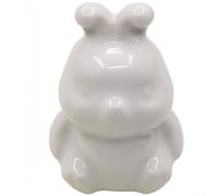 PureBowlic Ceramic Rabbit Cabinet Handle With Brass Base, Cute Bunny Drawer Pull Knob For Wardrobe TV Shoe Cupboard, Modern Decorative Hardware, Light Pink 3.6x3.1x5.5cm(White)