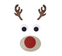 PureBowlic Christmas Felt Door Stickers Elk Design Reusable