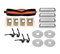 PureBowlic Complete Accessory, for xiaomi for mijia H50 Pro Robot Vacuum Cleaner, Includes Main Brush, Side Brushes, Filters, Dust Bags, Mop Cloths, 9 or 17 Piece Set