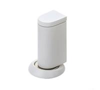 PureBowlic Concealed Magnetic Door Stopper Windproof Floor Standing Door Stop Strong Hold No-Drill Or Screw Mount Semi-Cylindrical Design Gunmetal Retractable Magnet For Living Room(white)