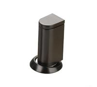PureBowlic Concealed Magnetic Door Stopper Windproof Floor Standing Door Stop Strong Hold No-Drill Or Screw Mount Semi-Cylindrical Design Gunmetal Retractable Magnet For Living Room(Gunmetal gray)