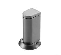 PureBowlic Concealed Magnetic Door Stopper Windproof Floor Standing Door Stop Strong Hold No-Drill Or Screw Mount Semi-Cylindrical Design Gunmetal Retractable Magnet For Living Room(steel)