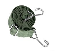 PureBowlic Cord With Hooks Adjustable Elastic Bungee Strap, Heavy Duty All-Weather Latex And Polypropylene Rope With Double-Layer Nickel-Plated Steel Hooks, For Outdoor Garden Items(4m green)