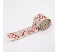 PureBowlic Cotton Blend Xmas Ribbon 2m Tree Design Sewing