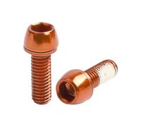 PureBowlic Crank Bolts for Road Bikes M6 x 18 mm Featuring High-Density Thread Formation and Washer Integration for Stable Crank Interface (orange)