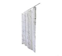 PureBowlic Curtain Shower Bathroom Home For Hotel Decor Print Texture | Luxury Hot-Stamped Washable Marble Polyester Machine Pattern Nordic Design Grey Gold White 180X180cm