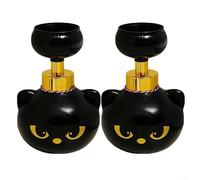 PureBowlic Cute Cat Paw Foam Soap Dispenser, Flower Shape Pump Bottle For Bathroom And Kitchen, Refillable Foaming Hand Soap Dispenser For Kids, Black ABS Plastic, 15Cm(2)