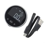 PureBowlic Digital Tape Measure Electronic Rolling Ruler 1.8" LCD Display 0-9m Range ±0.5% Accuracy Aluminum Alloy Distance Meter For Breathing Light For DIY Carpentry Plumbing Black