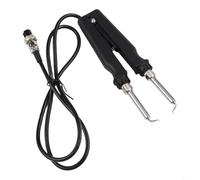 PureBowlic Double Soldering Iron Tweezer Handle For 902 ESD For Smd, Quick Heat Heating Plier Clip For Circuit Board Repair, Chip Patch Welding Tool, Black Silver Standard Size
