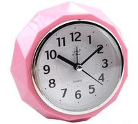 PureBowlic Dual Bell Alarm Clock Silent Movement LED Light | Silent sweep movement, dual alarm sounds, LED night light, plastic body, bedside decor(Pink)