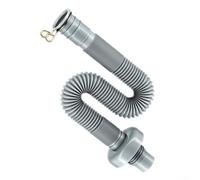 PureBowlic Expandable Sink Drain Pipe With Dual Adapter, Flexible Telescopic Waste Hose Anti-Odor P-Trap For Kitchen Bathroom Basin, Grey, 29-90cm