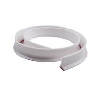 PureBowlic Flexible Silicone Shower Dam Barrier 1M Self-Adhesive Water Stopper Strip For Bathroom Curbless Shower Threshold Seal To Prevent Leaks (TPE)(White)