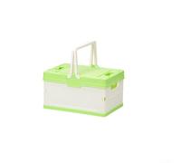 PureBowlic Foldable Storage Box for Car Trunk, Home & Picnic Collapsible PP Organizer Bin for Toys, s & Supplies, Compact 25x17.2x14.6cm, Space Saving Solution(Green)