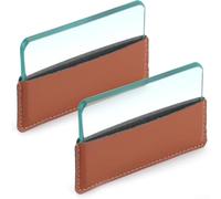 PureBowlic Glass Slicker For Leathercraft With Leather Handle, //0.8cm//Thick Burnishing Tool For Smoothing, Polishing And Stamping, Glass Edge Shaper For Beginners(2pcs)